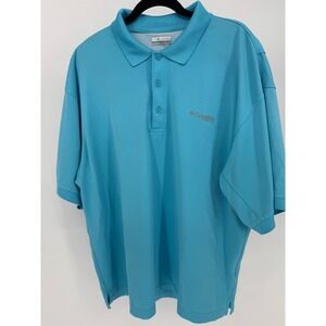 Columbia Mens XL/TG Blue PFG Omni Shade Golf Polo‎ Shirt Short Sleeve